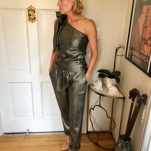 Paige (Rosie H W) One Shoulder Jumpsuit Bronze